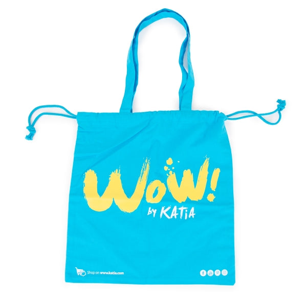 Borsa in tessuto con manici e cordoncino Wow!