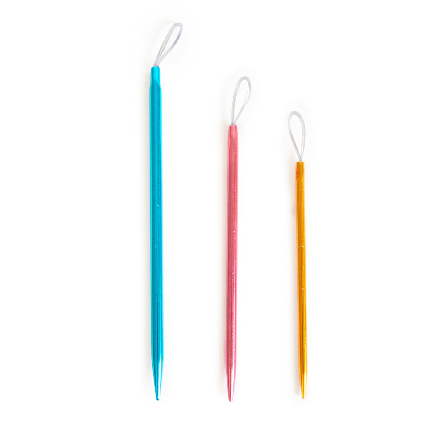 Set 3 aghi da lana con occhiello nylon